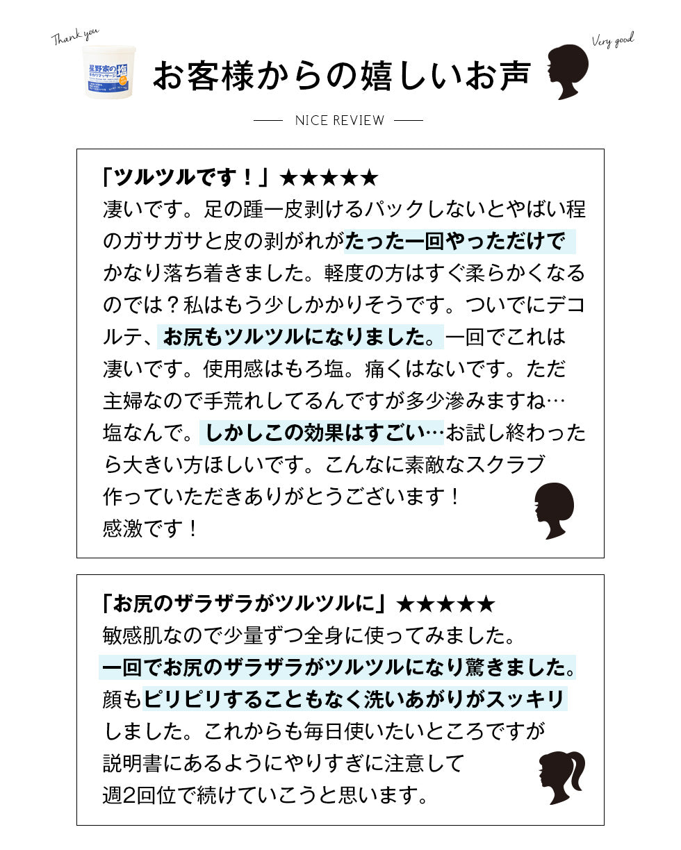 【送料無料】星野家の手作りマッサージ塩 920g1個